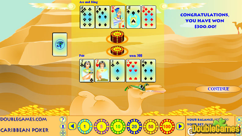 Free Download Egyptian Caribbean Poker Screenshot 1