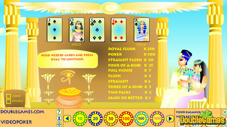 Free Download Egyptian Videopoker Screenshot 3