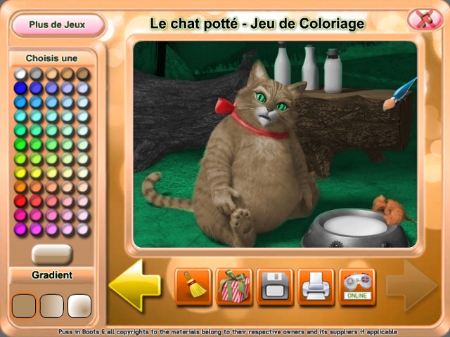 Free Download Le chat potté: Jeu de Coloriage Screenshot 3