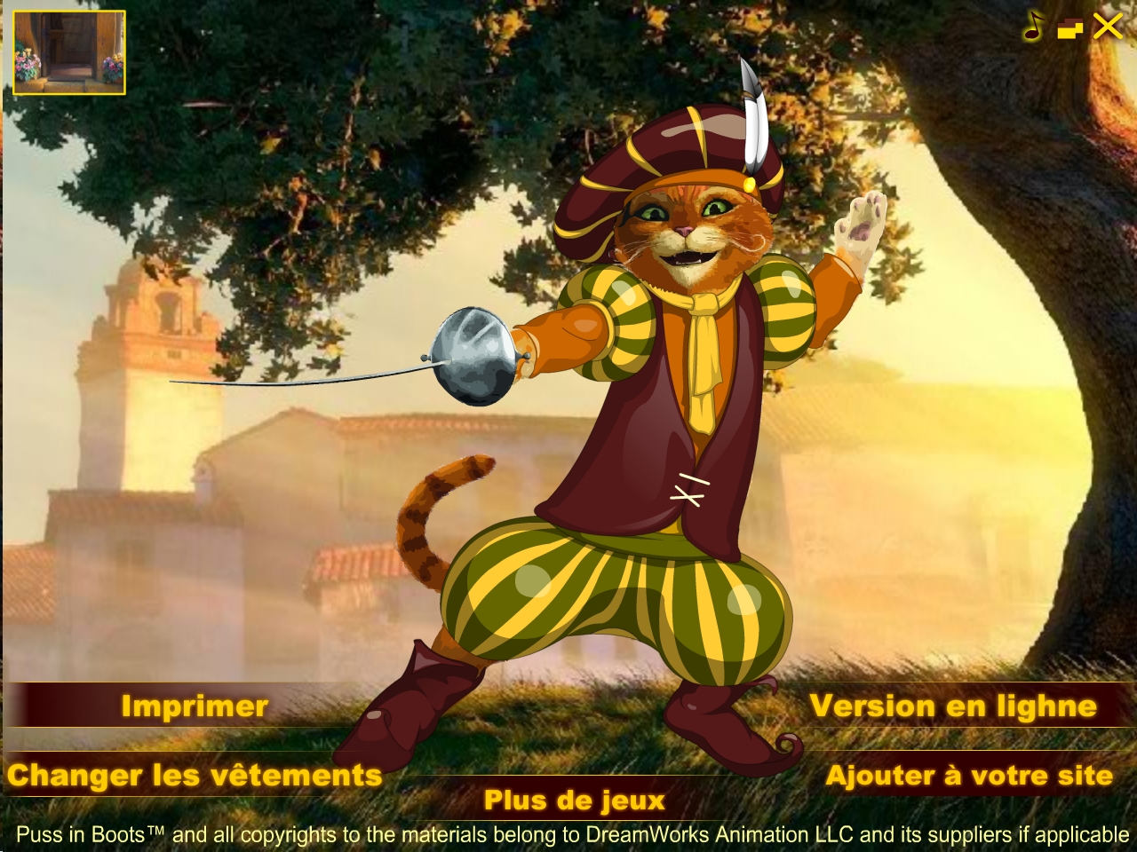 Free Download Le chat potté: Jeu d'habillage Screenshot 1