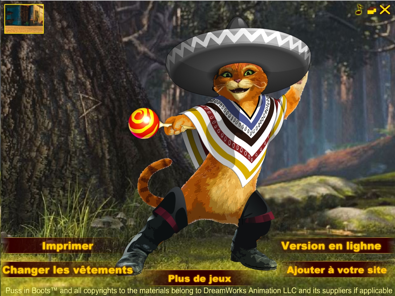 Free Download Le chat potté: Jeu d'habillage Screenshot 3